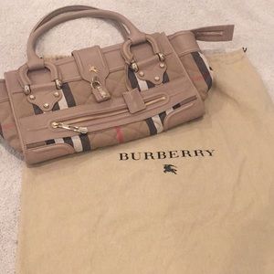 Burberry Classic Check Leather Bag